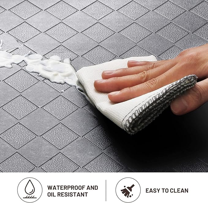 HappyTrends Kitchen Floor Mat - 4/5 Inch Thick Anti-Fatigue Kitchen Rug,Waterproof Non-Slip Kitchen Mats and Rugs Heavy Duty Ergonomic Comfort Rug for Kitchen,Office,Sink,Laundry,(22"x36", Gray)