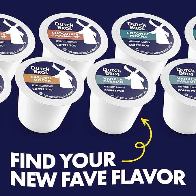 Dutch Bros Coconut Mocha Flavored Coffee inspired by Cocomo®, 32 Count, Medium Roast, Single Serve Coffee Pods for Keurig K-Cup Brewers