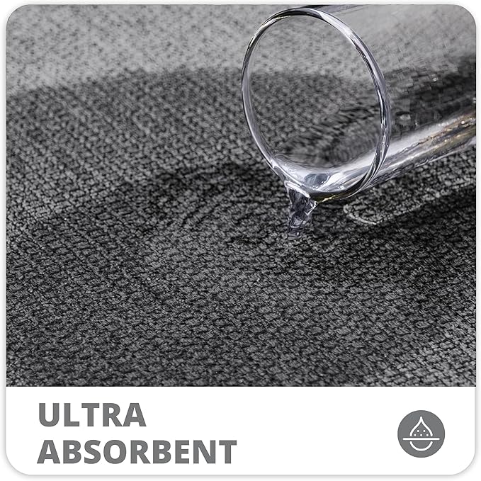 Bath Mat,Ultra Thin Bathroom Runner Rugs,Large Bath Mats for Bathroom,Quick Dry,Non-Slip,Machine Washable,Low Pile,Bath Rug,Shower Outside,Sink,Home Decor Accessories.Dark Grey,1'5"x4'11"（17x59inch）