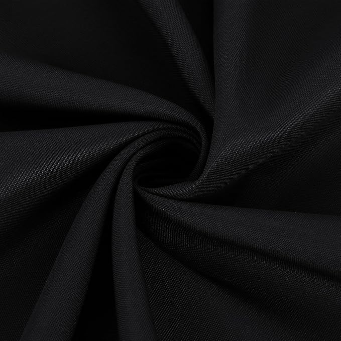 Fitable 6 Pack Black Round Table Clothes - 70 Inches in Diameter - Stain Resistant and Washable Tablecloths, Polyester Fabric Table Covers for Wedding, Party, Banquet, Gathering