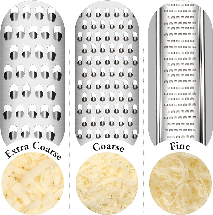 Cambom Cheese Grater Citrus Zester Lemon Zester Pack of 3-304 Stainless Steel - A Sharp Tool for Parmesan Cheese, Ginger, Garlic, Nutmeg, Chocolate, Vegetables，Fruits，Dishwasher Safe Red