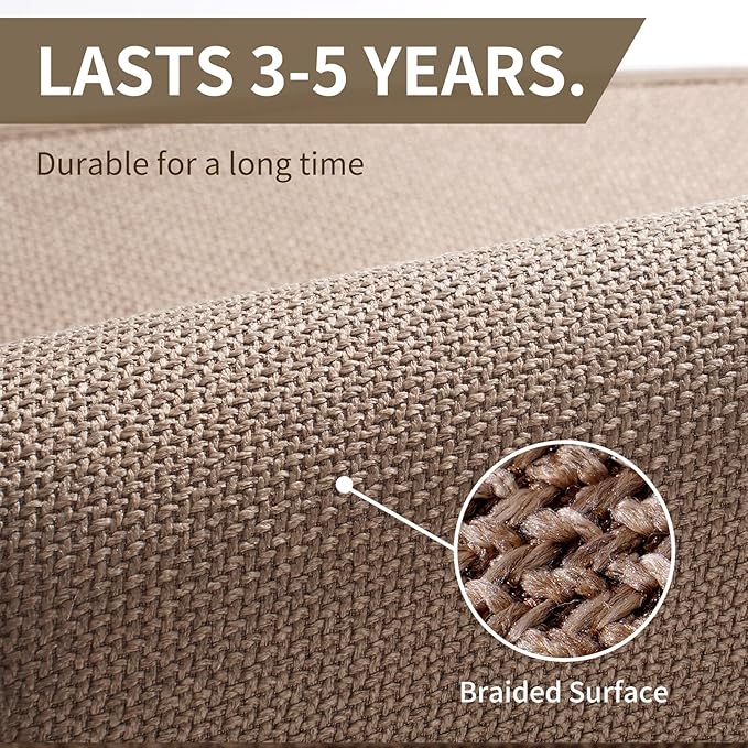 Kitchen Mat Set of 2 PCS, Cushioned Non Slip Rugs for Kitchen Floor, Absorbent Runner Comfort Standing Mats Washable for Kitchen,Floor，Office, Home （Brown 17x30+17x59）