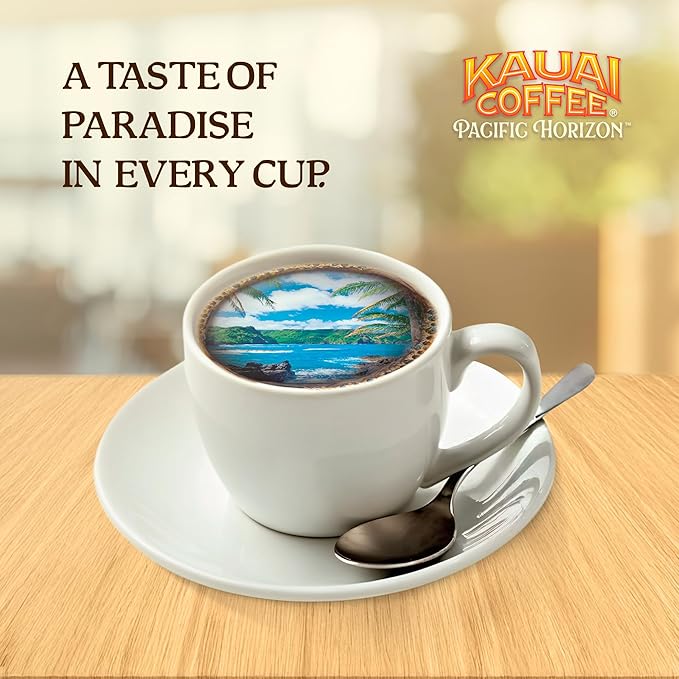 Kauai Coffee K-Cup Pods for Keurig Brewers – Arabica Coffee, 10% Hawaiian – Medium Roast, Banana Flavor with Creamy Vanilla – Banana Crème, 1 Pack of 48 Single Serve K-Cups