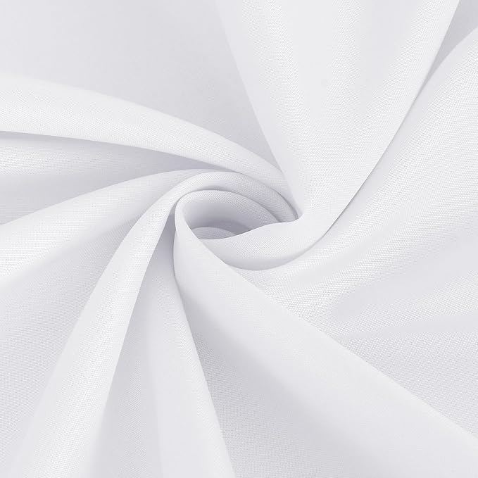 Fitable 6 Pack White Square Tablecloths - 70 x 70 Inches - Stain Resistant and Reusable Table Clothes, Polyester Fabric Table Covers for Dining, Card Tables, Coffee Tables