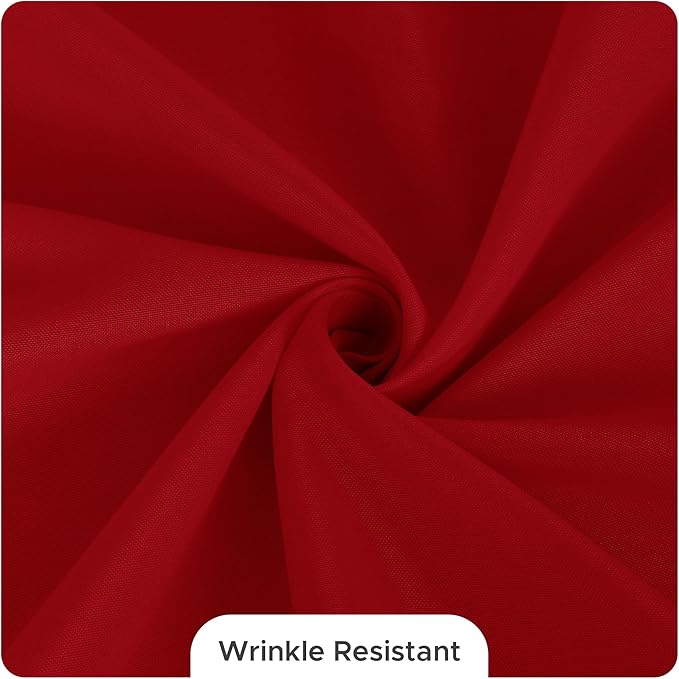 Fitable 8 Pack Table Cloth Rectangle Table: Stain and Wrinkle Resistant Tablecloth Rectangular, Washable Polyester Tablecloths for Wedding Party Dining Banquet Event Catering(Red, 70x108 Inch)