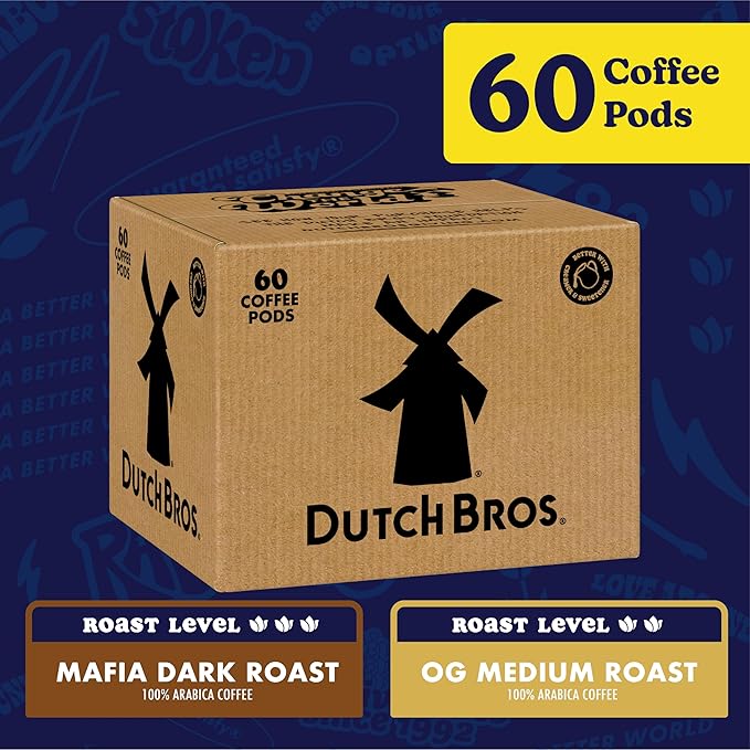 Dutch Bros® Medium and Dark Roast Coffee Variety Pack, 60 Count, Single Serve Coffee Pods for Keurig K-Cup Brewers