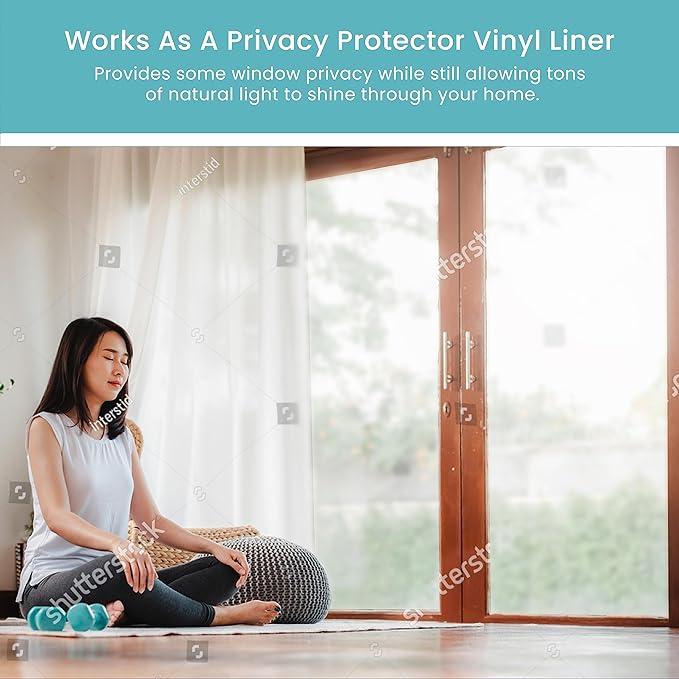 Con-Tact Brand Creative Clear Covering, Versatile and Self-Adhesive Shelf Liner, Ideal Privacy Film, Protective Clear Vinyl, 18'' x 50', Glossy