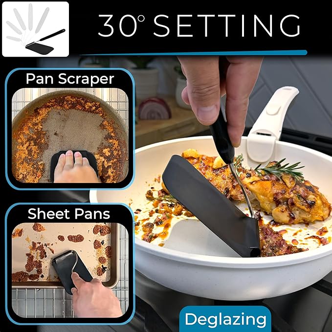 Adjustable Angle Spatula - New PPSU material - Turner and Flipper for Eggs, Pancakes, Burgers - Swappable Spatula Heads - Thin, Heat Resistant - Non-Stick Cookware Safe