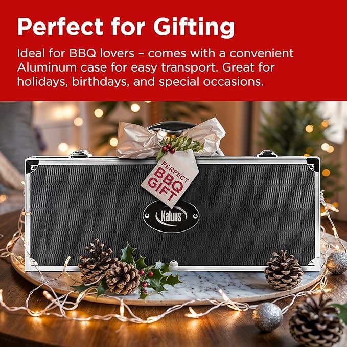 Kaluns BBQ Accessories, Complete Grill Set Dad Gifts for Fathers Day, 40 Pcs Premium Heavy Duty Stainless Steel Barbecue Grill Accessories for Outdoor Grill Gifts for Men