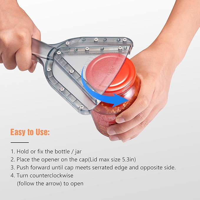Uinxan Jar Opener for Weak Hands & Seniors with Arthritis – Effortlessly Opens Screw Lids & Bottle Caps, Manual Handheld, 304 Stainless Steel, Patented Kitchen Gadget (Green)