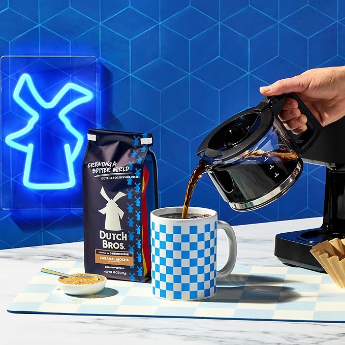 Dutch Bros® Caramel Mocha Ground Flavored Coffee Inspired by Caramelizer®, Bagged 11oz (Pack of 3)