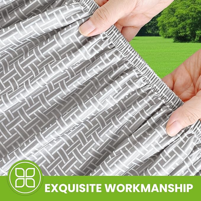Smiry Spandex Fitted Tablecloth for 4 Foot Rectangle Tables, Washable Picnic Table Cover with Elastic, Stretch Reusable Table Cloth for Outdoor, Camping, Dining & Kitchen (Woven, 24"x48")