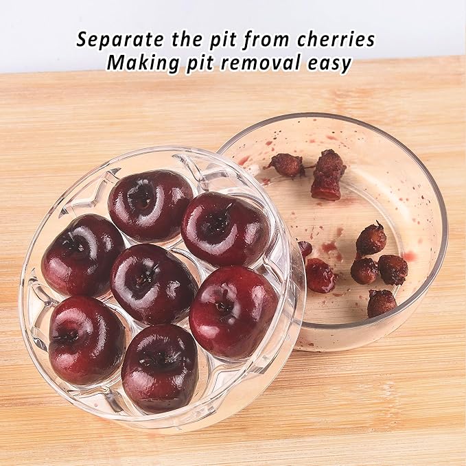 Cherry Pitter - Makmzoon Multi Cherries Corer Stainless Steel Pitter Tool Making Cherry Jam - 7 Cherries