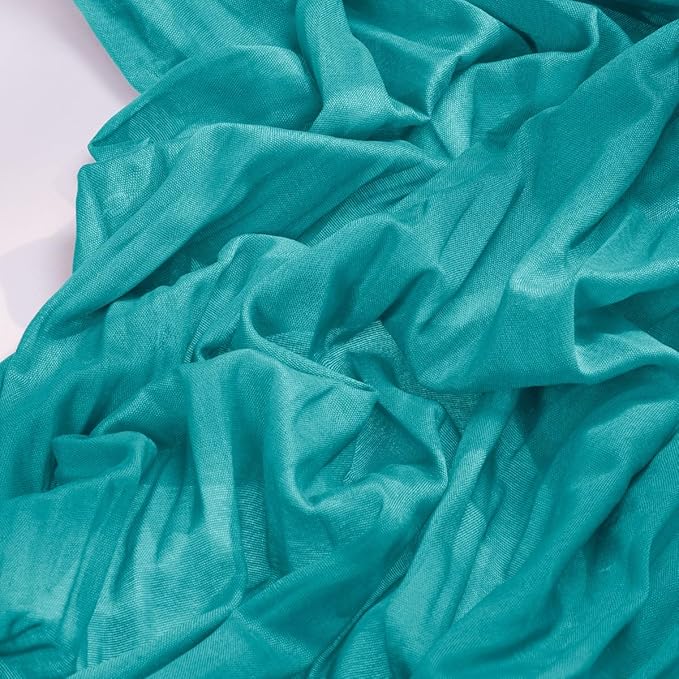 Socomi Teal Blue Cheesecloth Table Runner Summer Boho Rustic Gauze 120 inch 10FT Cheese Cloth Sheer Runner for Wedding Party Baby Shower Birthday Home Decor