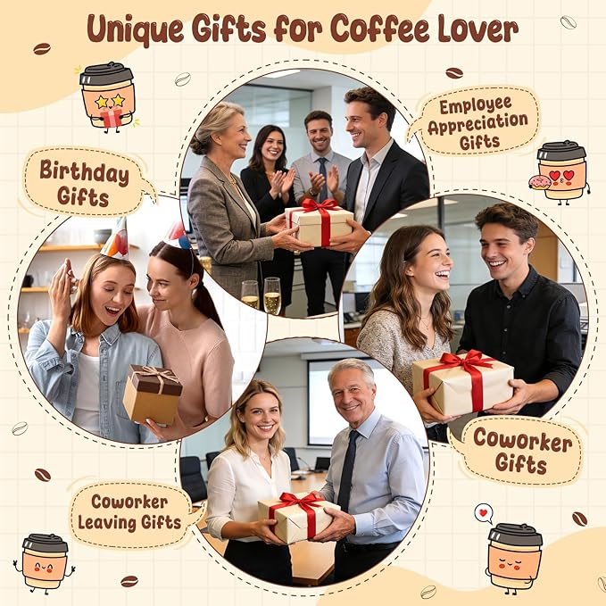 Coworker Thank You Appreciation Gifts Handmade Crochet Coffee Lover Accessories Employee Appreciation Birthday Ideas Cute Stuff Cool Small Things Coffee Mug Desk Decor for Work Bestie Mate
