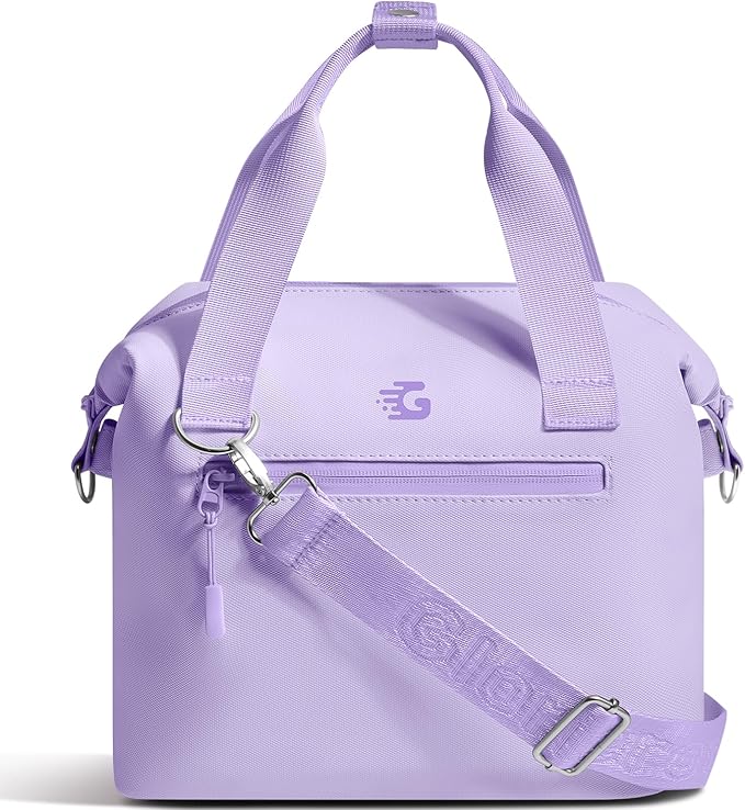 GLORIEROO Pastel Lunch Box Women | Insulated Soft Waterproof Leakproof Lunch Bag Cooler | Adjustable Strap | BPA-Free