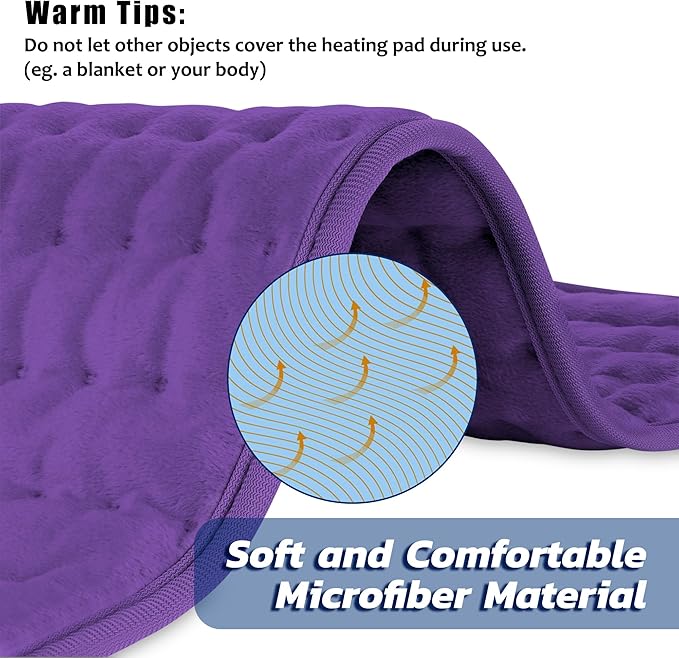 40X20 Inch Electric Heating pad for Back Neck Shoulder Knee Arms Legs- Electric Heat Pads with 6 Heat Settings & Auto Shut Off &Dry/Moist Heat Heating Pad for Birthday Mother Father Girl Men Women