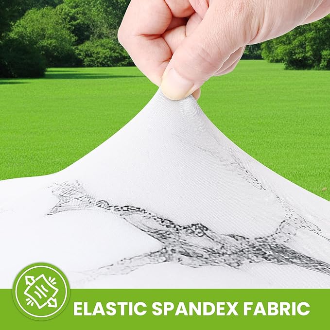 Smiry Spandex Fitted Tablecloth for 5 Foot Rectangle Tables, Washable Picnic Table Cover with Elastic, Stretch Reusable Table Cloth for Outdoor, Camping, Dining & Kitchen (Marble, 30"x60")