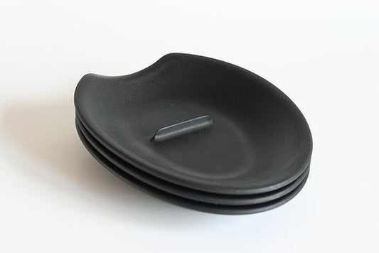 THE ORIGINAL Crack'em Egg Cracker & Spoon Rest (Black 3-Pack) - Perfectly Cracks Eggs & Contains Messes - Easy to Use & Clean - Great for Kids - Prevents Broken Yolks