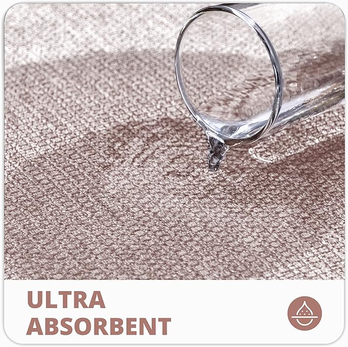 Bath Mat,Ultra Thin Bathroom Rugs,Rubber Bath Mats for Bathroom,No Slip Bath Rugs,Quick Dry,Machine Washable,Low Pile,Absorbent,Shower Outside,Sink,Home Decor Accessories.Beige,2'x3'(24x36inch)