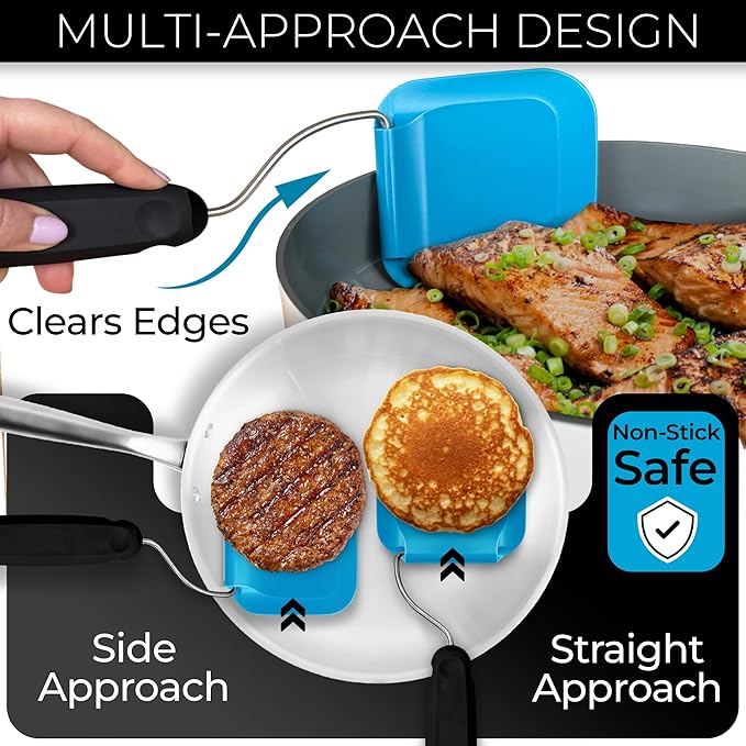 Adjustable Angle Spatula - New PPSU material - Turner and Flipper for Eggs, Pancakes, Burgers - Swappable Spatula Heads - Thin, Heat Resistant - Non-Stick Cookware Safe