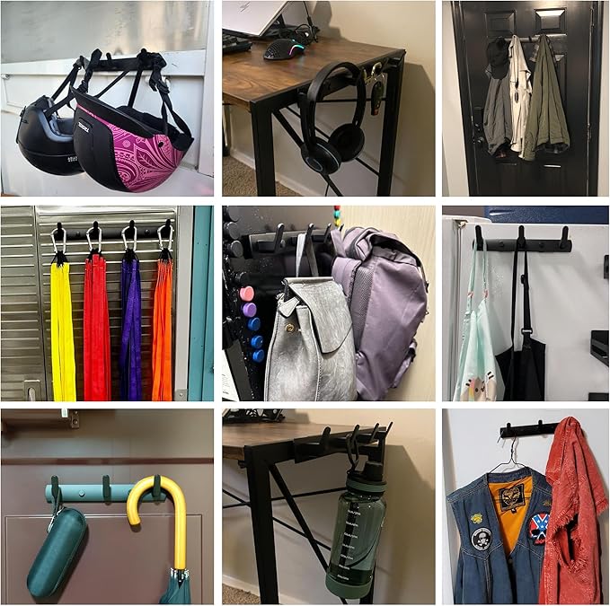 ULIBERMAGNET Magnetic Hooks,Heavy Duty Coat Magnetic Rack with 5 Hooks,Anti-Slip Strong Magnetic Hanger for Refrigerator,Metal Cabinet,Entryway,Hanging Coat, Jackets, Umbrella,Scarf,Bag
