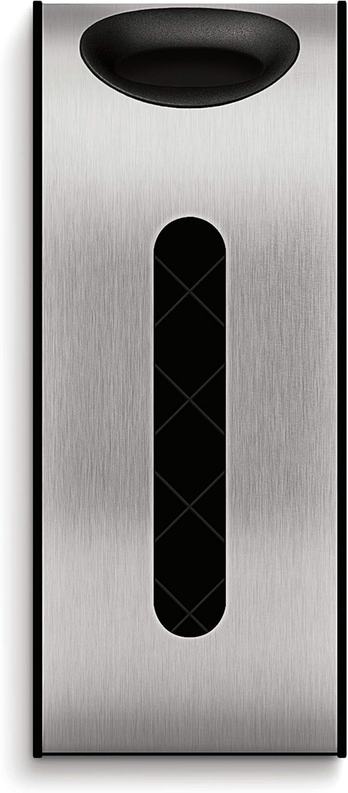 simplehuman Wall Mount Grocery Bag Dispenser, Brushed Stainless Steel