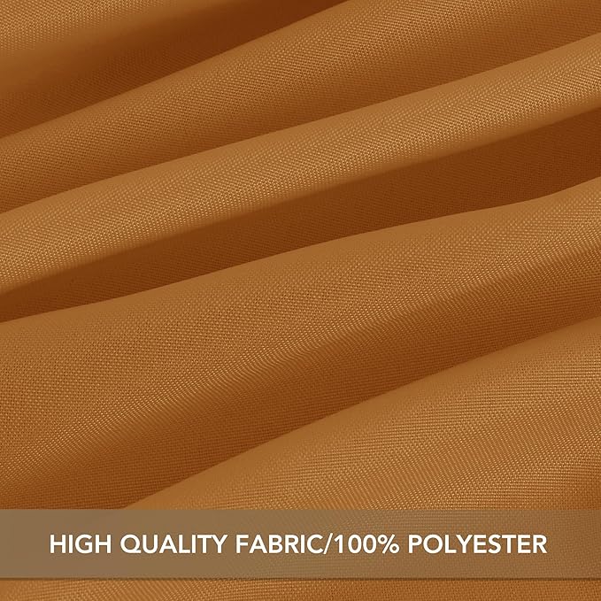 sancua Thanksgiving Tablecloths for 8 Foot Rectangle Tables, 6 Pack Light Brown - Washable Polyester Fabric Fall Table Cloth for Harvest Party, Birthday, Banquet Reception, 60x120 Inch Bronze