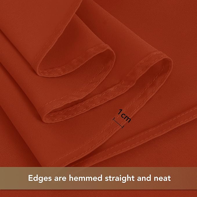 sancua Thanksgiving Tablecloths for 8 Foot Rectangle Tables, 6 Pack Burnt Orange - Washable Polyester Fabric Fall Table Cloth for Holiday Party, Birthday, Banquet Reception, 60x120 Inch Rust