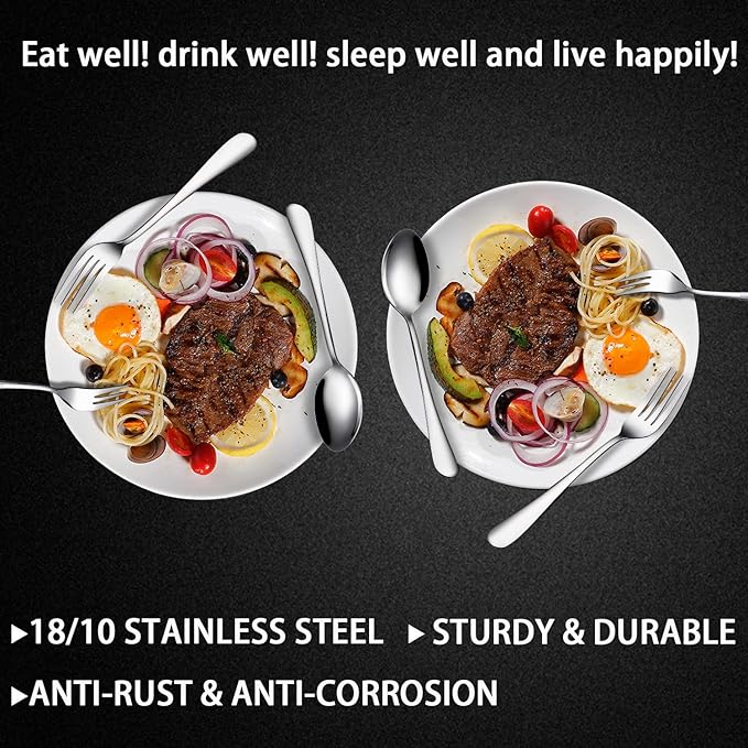 Dinner Forks and Salad Forks Silverware Set Of 20 Pieces, Stainless Steel Forks, Mirror Polished Fork Set, Cutlery Utensils Set of forks, Apartment Essential Flatware