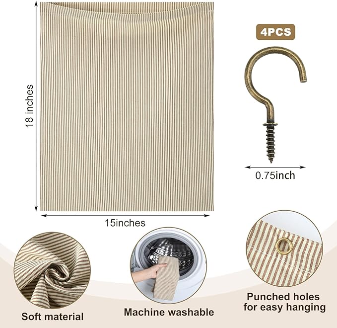 Reusable Rag Cloth & Dish Towel Holder Natural Cotton Vintage Bag for Kitchen, Laundry Room, Bathroom Storage
