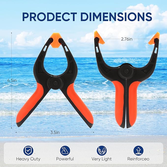 8 Pack Marine Boat Rail Towel Clips-Pontoon Boat Accessories-Storm Proof &Dual Locking Technology Pontoon, Purpose Towel Clips for Boat, Chairs, Camping, Fishing, Tarps
