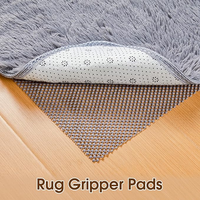 Shelf Liner for Kitchen Cabinet, Drawer Liners Non Slip Non Adhesive Thick Mat, Breathable Dresser Pantry Bathroom Protector, Grey, 24" x 240"
