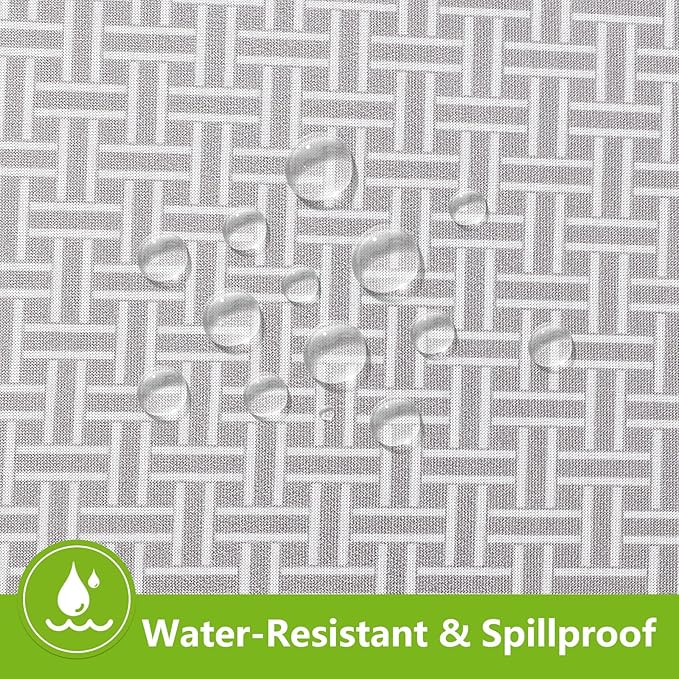 Smiry Spandex Fitted Tablecloth for 6 Foot Rectangle Tables, Washable Picnic Table Cover with Elastic, Stretch Reusable Table Cloth for Outdoor, Camping, Dining & Kitchen (Woven, 30"x72")