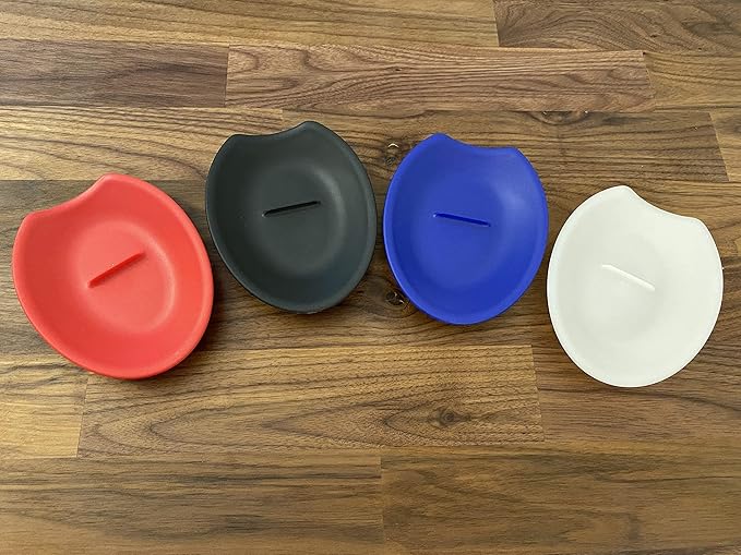 THE ORIGINAL Crack'em Egg Cracker & Spoon Rest (Blue 3-Pack) - Perfectly Cracks Eggs & Contains Messes - Easy to Use & Clean - Great for Kids - Prevents Broken Yolks