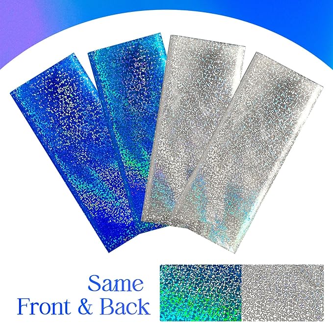 Royal Blue & Silver Holographic Party Tablecloth 40" x 108" Iridescence Plastic Table Cloth Blue White Table Covers for Graduation 4th of July Princess Birthday Winter Christmas Party Decoration