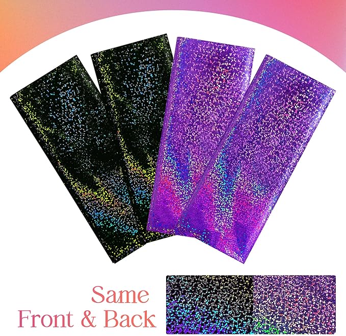 Pink & Purple & Blue & Black Holographic Tablecloth, 40" x 108", Valentine's Day & Birthday Party Decor, Iridescent Plastic Table Cloth for Halloween & Baby Showers