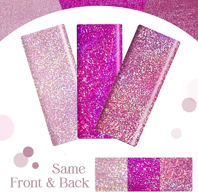 Pink & Pale Pink Holographic Tablecloth - 40" x 108" Valentine's Day & Birthday Party Decor - Iridescent Plastic Table Cloth for Baby Shower & Bachelorette Party