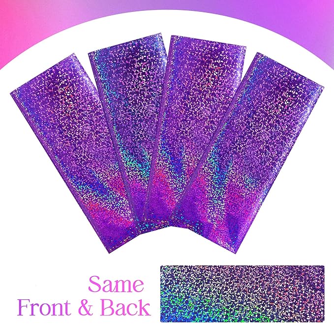 Just Shimmer Sparkling Holographic Laser Tablecloth - Shimmering, Waterproof, Easy to Clean - Ideal for Bachelorette, Birthday, Wedding, and Anniversary Party Decorations (Purple, 1)