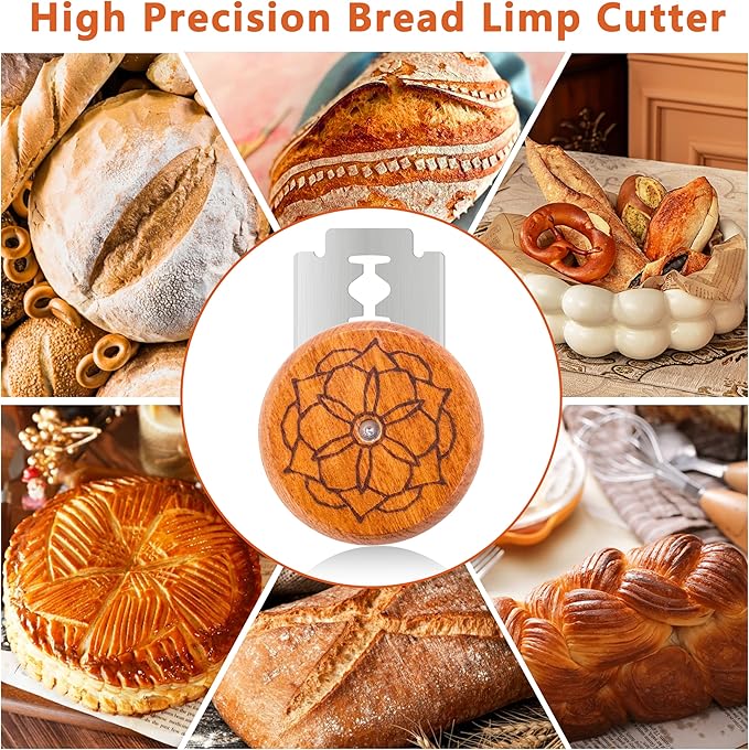 UFO Bread Lame Cutter for Homemade Sourdough,Bread Scorer Tool for Sourdough with 5 Blades and Case,Slashing Tool Bread Cutting Knife for Artisan Bread and Baguette Makers,Mandala