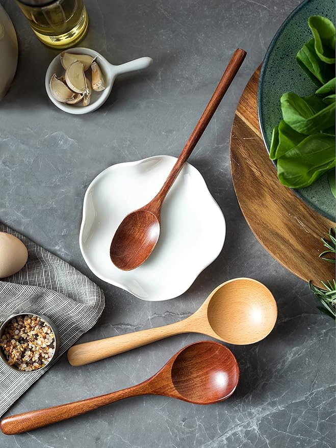 Cute Spoon Rest for Stove Top, Ceramic Spoon Holder for Kitchen Counter, 5.3 Inches Coffee Spoon Holder Utensil Rest for Kitchen Gadget Cooking Gift Housewarming Wedding,Kitchen Decor, White