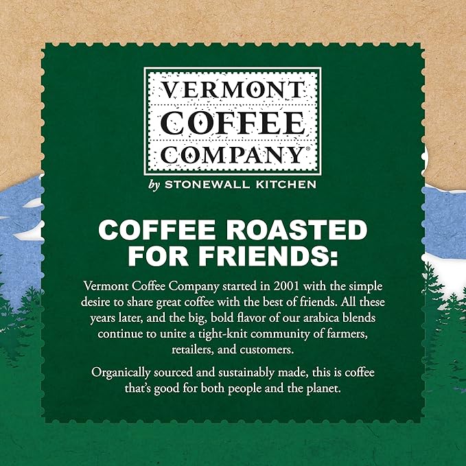 Vermont Coffee Company, Organic Medium Roast, Single-Serve Organic Compostable Coffee Pods for Keurig, 10CT, Compatible with Most Kcups Brewing Systems, Made in the USA