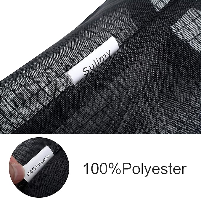 Mesh Garbage Bag Sulimy Plastic Bag Holder Dispensers 2pcs Folding Hanging Storage Trash bags Holders Organizer Recycling Grocery Pocket Containers with 2 Hooks for Home and Kitchen Black